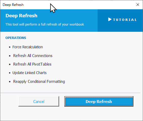 Deep Refresh Settings