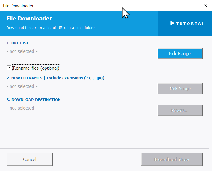 File Downloader Settings