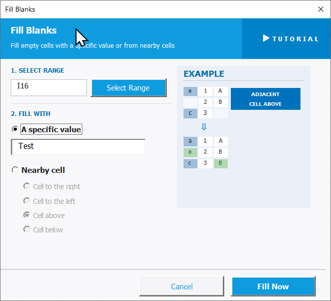Fill Blanks Settings