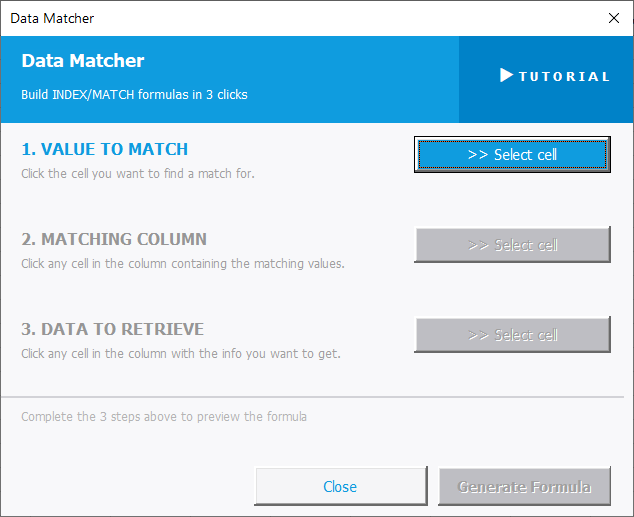 Data Matcher Settings
