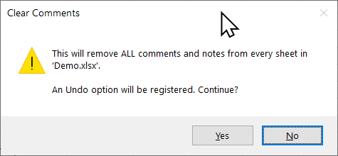 Clear Comments Settings